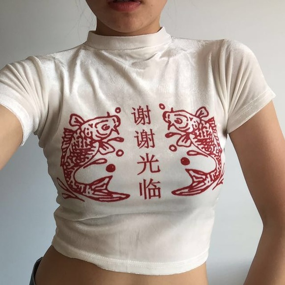 Dolls Kill Tops - Coi Velvet Crop Top